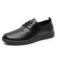 2026 Summer Men Sandals Business Casual Leather Hollow Out Shoes Breathable Soft Sole Clogs Fashion Comfortable Outdoor Slides