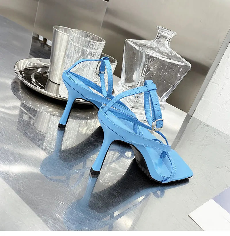 Luxury Sexy Women's Shoes Shallow Mouth Summer Female Sandals Open Toe Clip on Women High Heels Lightweight Sandalias De Mujer