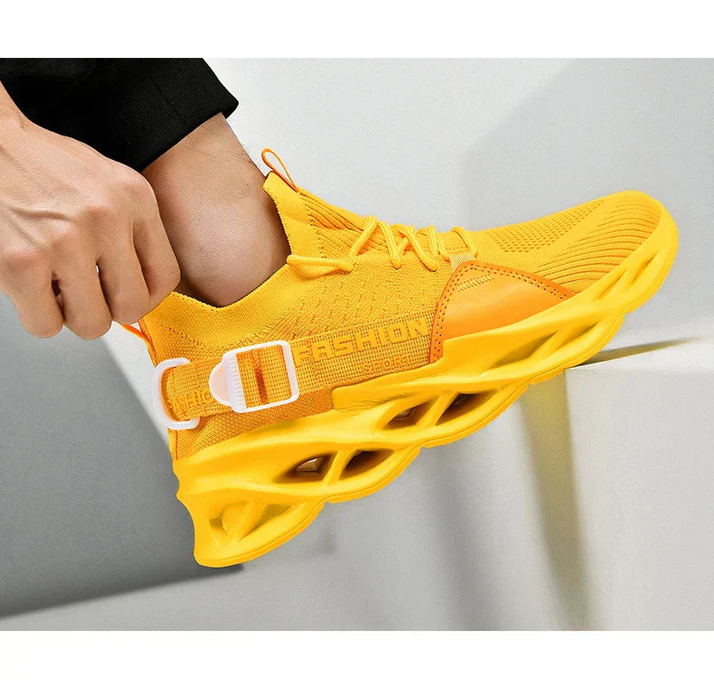 Sneakers Men Mesh Breathable Casual Men Shoes Unisex Light Soft Thick Sole Hole Couple Shoes Athletic Sneakers Women Shoes