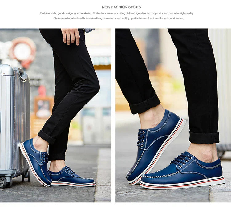 Men's casual business shoes flat shoes men's shoes handmade casual shoes British business people dress casual shoes plus size 47