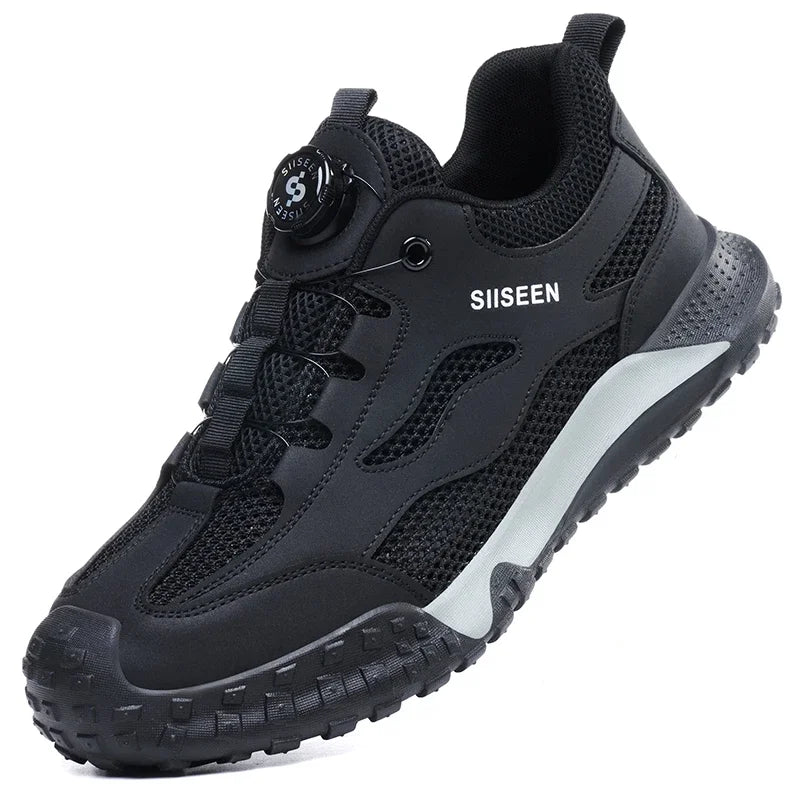 Indestructible Safety Boots  Summer Safety Shoes Men Big Mesh Breathable Steel Toe Work Shoes Security Protection Work Sneakers