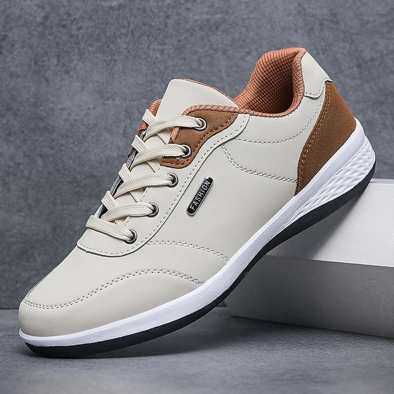 Men Shoes Spring Autumn Waterproof Walking Sneakers Leisure Male Leather Sports Shoes Non-Slip Footwear Tennis for Men