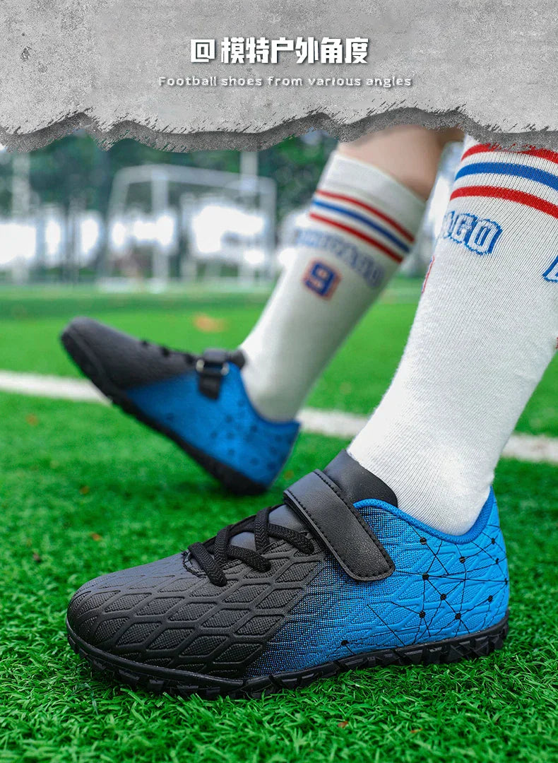 New Men Soccer Shoes Girls Cleats Outdoor Match Training Sport Football Boots Long Spikes Comfortable Breathable Boys Non Slip