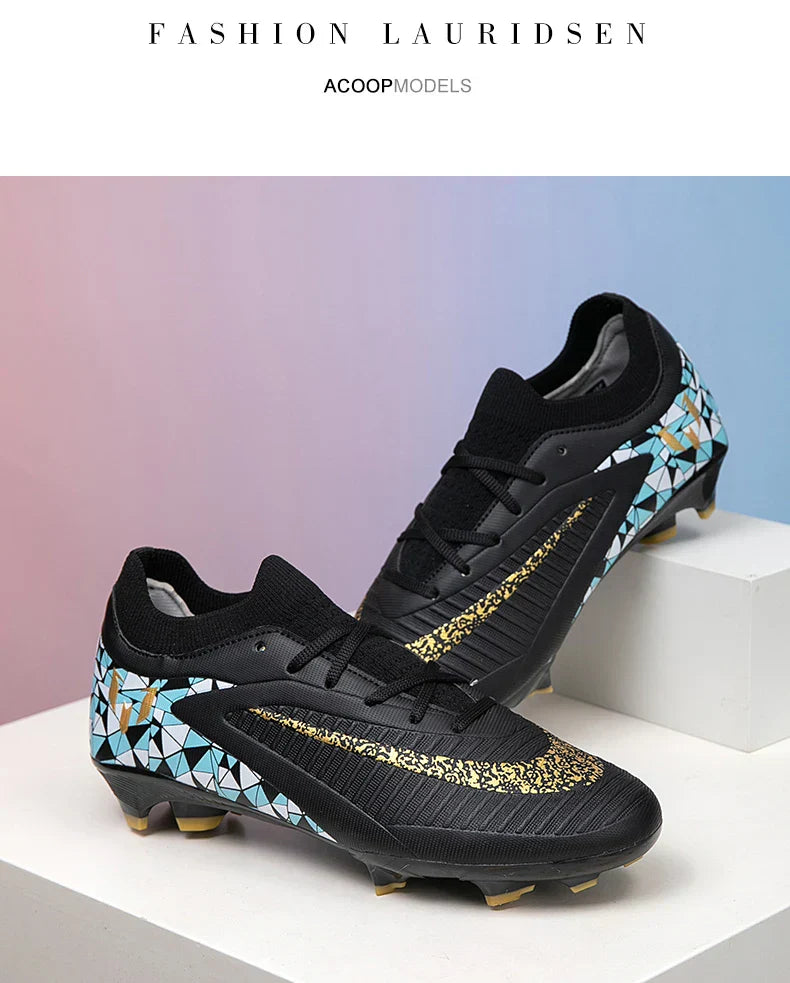 New Kid Match Boys Football Boots Sports Shoes Match Soccer Shoes Outdoor Sneakers Professional Non-Slip Comfortable Unisex