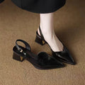 High Heels Sandals Woman Pointed Toe Heeled Shoes Shallow 2025 Summer Trend Loafers Slingback Shoes Elegant Dress Pumps Mujer