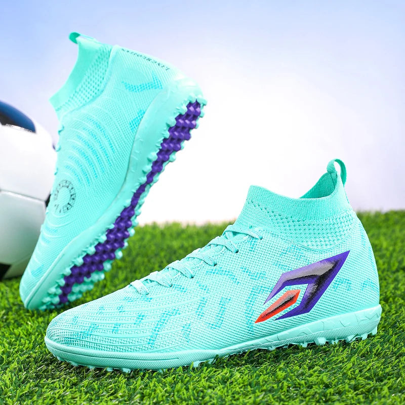 Men Professional TF Turf Football Boots Non-Slip Wear Resistant Soccer Cleats Outdoor Training Competition Football Shoes Breath