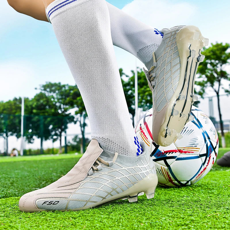 8552 High Quality Mens Soccer Shoes Training F50/FG Outdoor Sport Football Boots Adult Long Spikes Non Slip Match Soccer Cleats