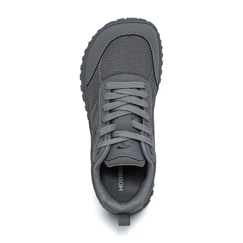Wide Toe Shoes Mens Womens Artificial Leather Running Sneakers Lace Up Lightweight Breathable Walking Shoes