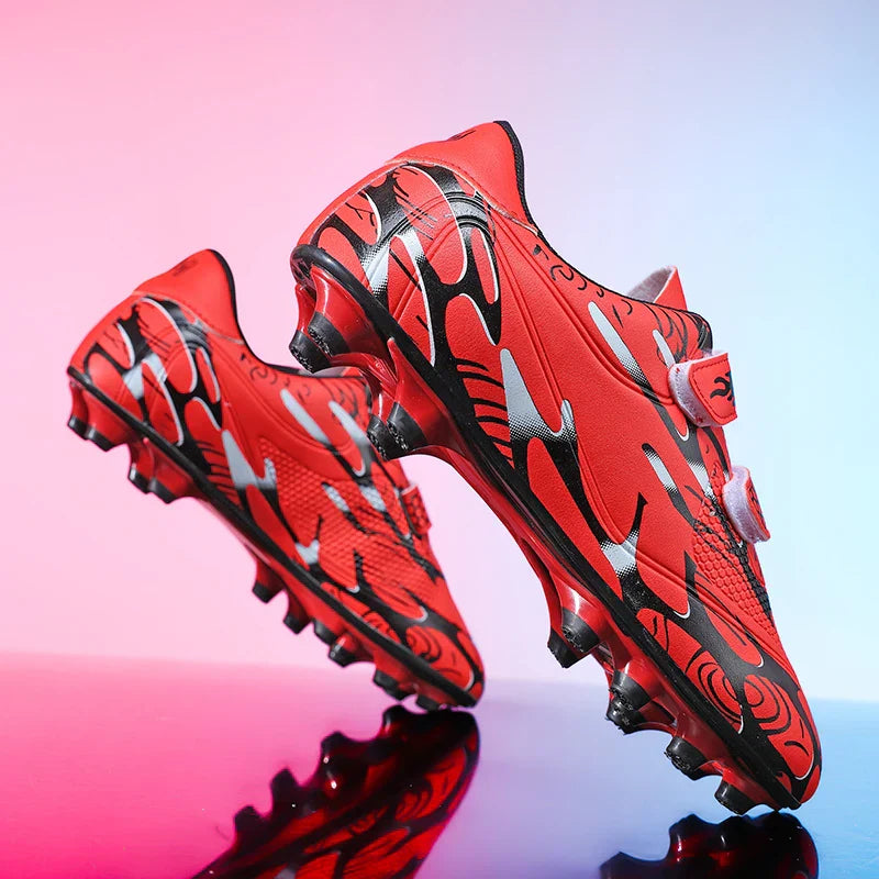 Professional Soccer Shoes Kids Long Spikes FG Football Boots Outdoor Grass Cleats Turf Football Shoes Boys Training Soccer Boots