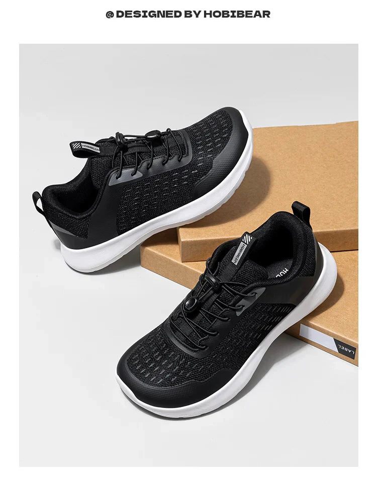 Wide Toe Running Shoes for Men Women Elastic Band Non Slip Sneakers Comfortable Walking Shoes