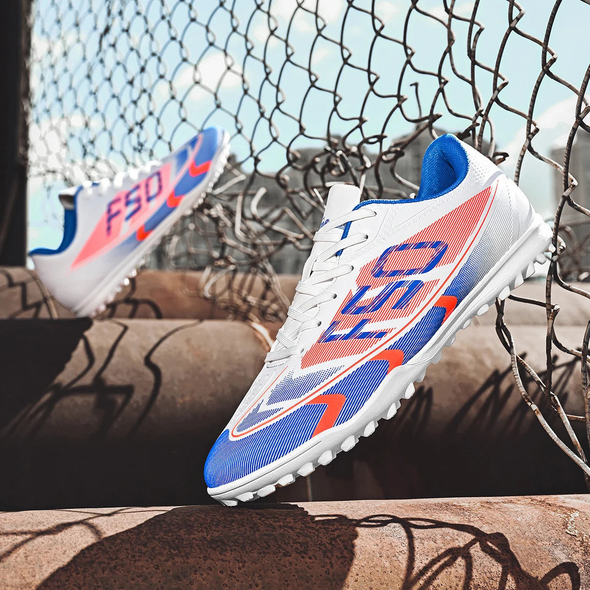 TF football shoes suitable for both men and women, adult PU upper, rubber outsole, wear-resistant and anti slip training boots