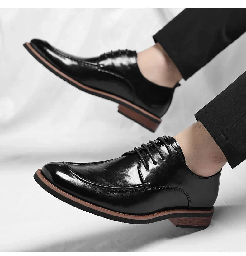 Men's Oxford Derby Dress Shoes Business Formal Casual Party Footwear Comfortable New Fashion Solid-Color Sneakers