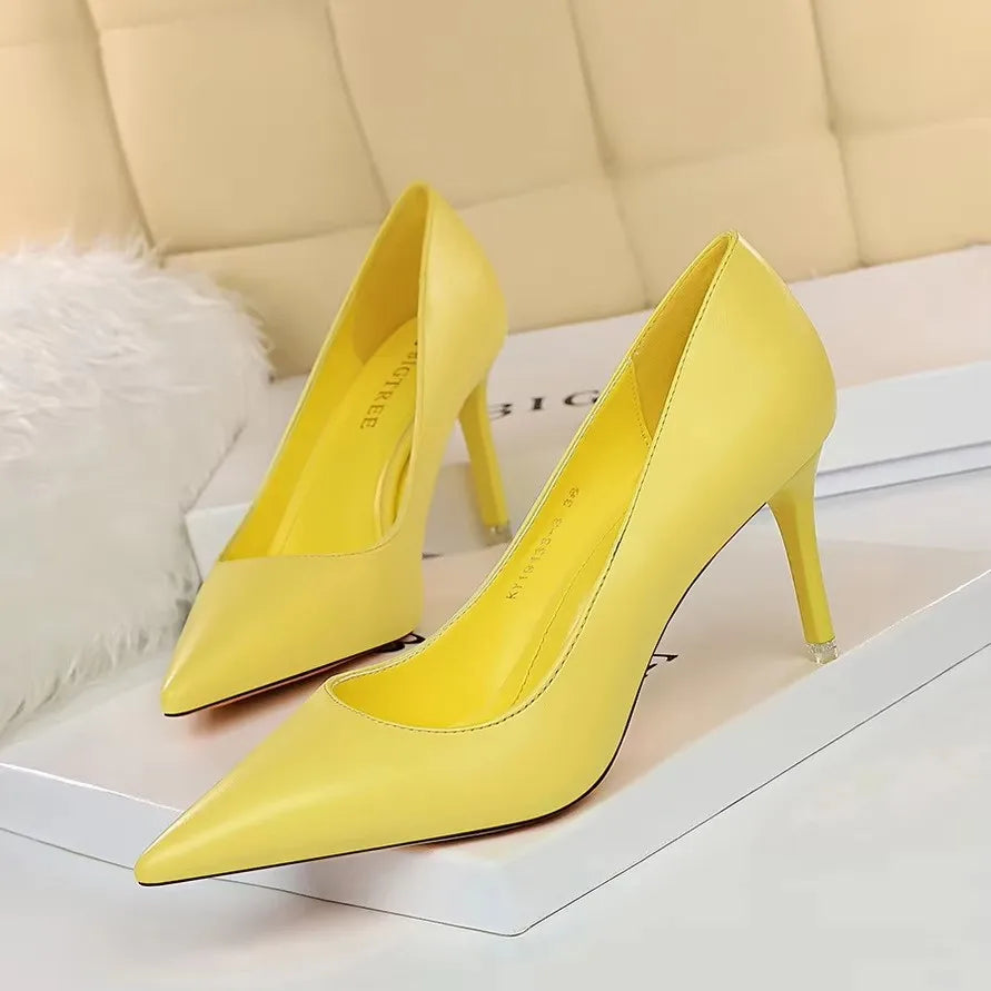 BIGTREE Shoes Women Pumps Fashion High Heels Shoes Black Pink White Shoes Women Wedding Shoes Ladies Stiletto Women Heels 2026