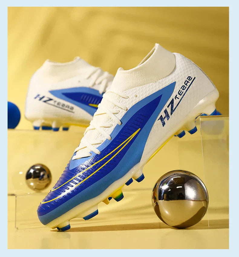 New Men Soccer Shoes Sport Outdoor Football Boots Training Boys Breathable Cleats Adult Long Spikes Non Slip Match Comfortable