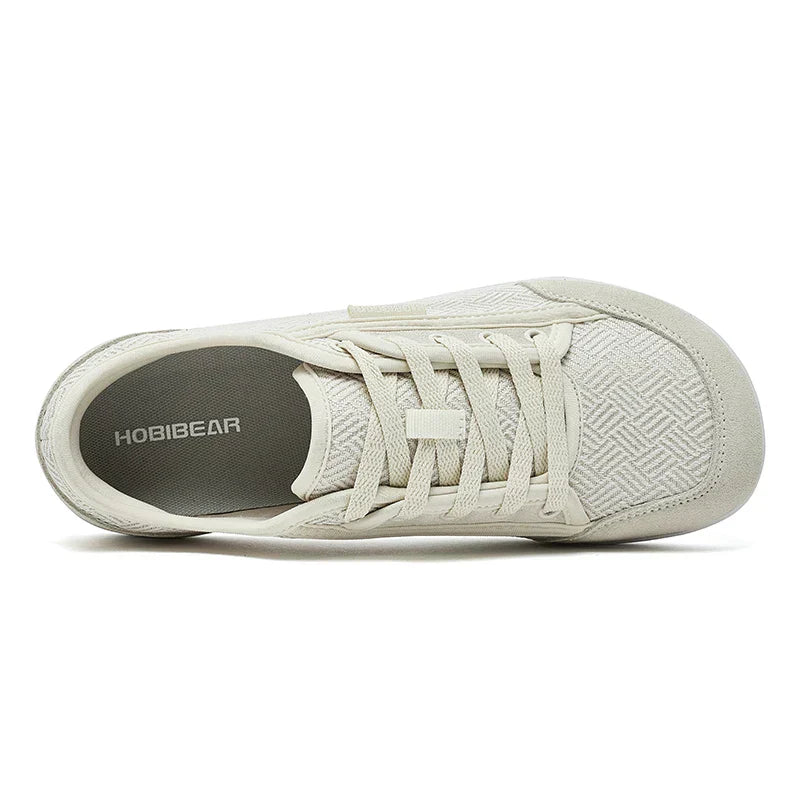 Barefoot Shoes Mens Womens | Zero Drop | Wide Toe | Minimalist Cowhide Leather Lace Up Fashion Sneakers