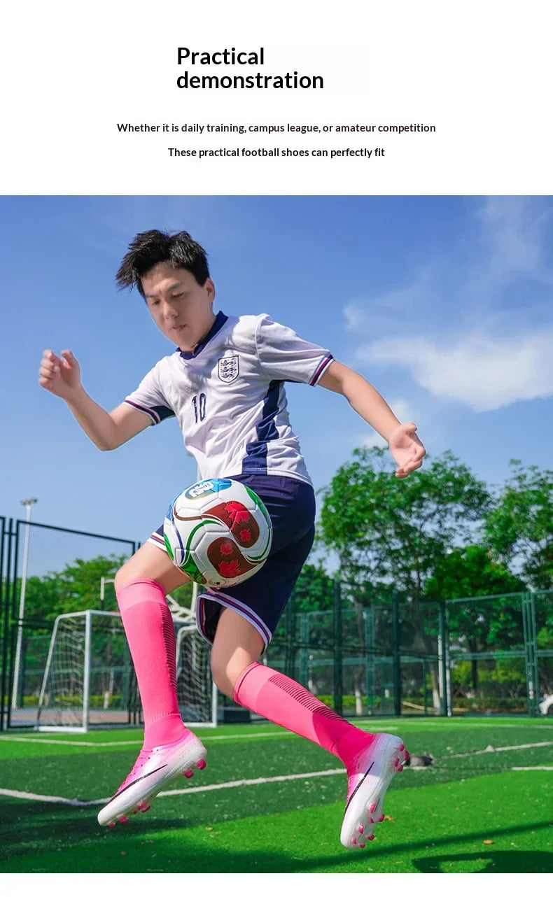 New Men Soccer Shoes Hot Sale Football Boots Women Professional TF/FG Sneakers Unisex High-quality Futsal Cleats Ultralight