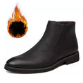 Spring Fashion Leather Men's Boots Convenient Zip Pointed Toe Business Dress Boots Shoes for Men Black Brown Ankle Boots for Man