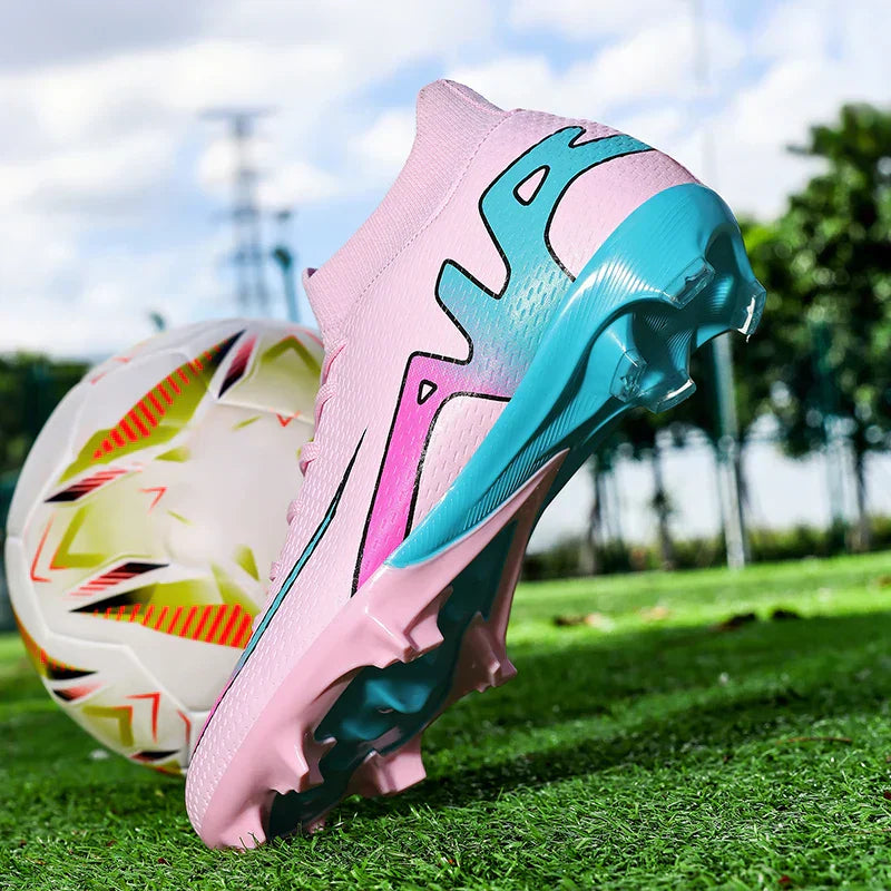 New Men Soccer Shoes Futsal Grass Cleats High-top Football Boots Non-Slip Sneakers High-quality Match Indoor Hot-selling Outdoor