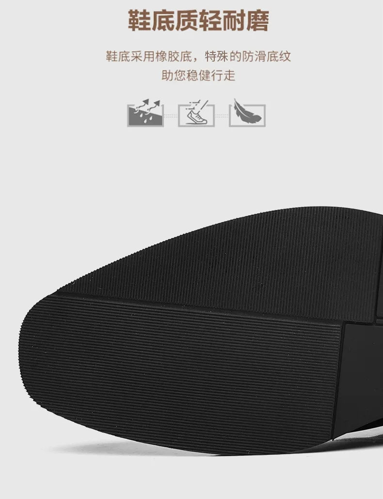 Buckle Designer Big Size Dress Shoes for Men Spring Autumn Solid Color Cow Leather Shoes Male Fashion Business Casual Shoe Man