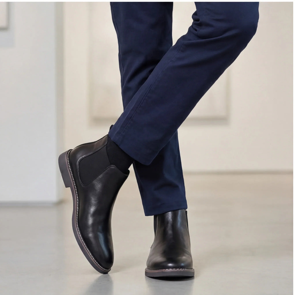 40~46 Chelsea Boots Men 2024 Brand Comfortable Fashion Leather Men Boots