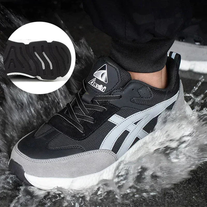 New Outdoor Protective Workplace Work Shoes Breathable Anti-puncture Comfortable Safety Shoes Lightweight Steel Toe Cap Sneakers