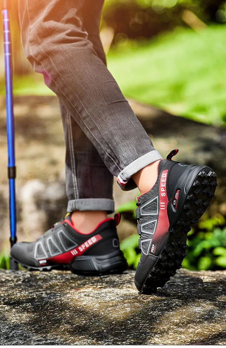 Men's Waterproof Hiking Shoes, Outdoor Sports Shoes,Lace-up Hiking Shoes, Women's Hiking Shoes, Non-slip Tactical Hunting Shoes