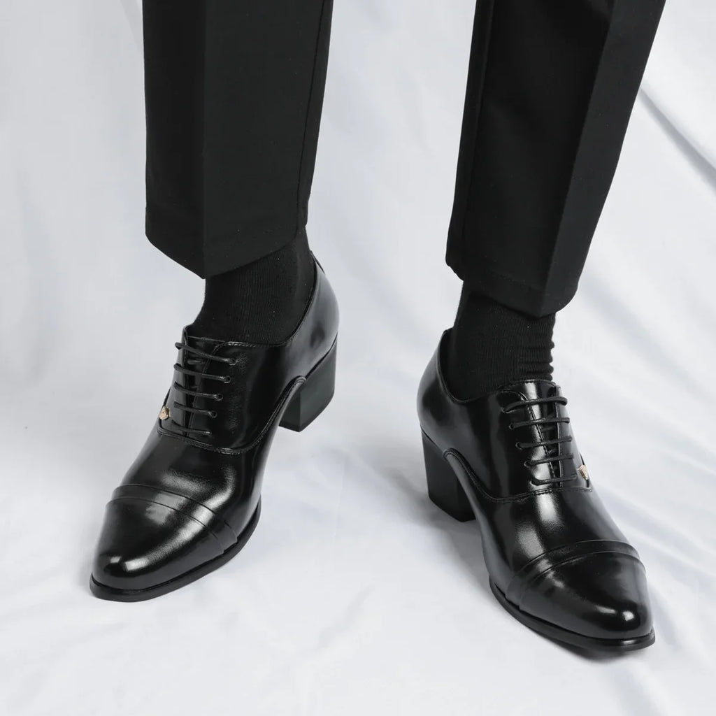 Trendy Men's Casual Black Brown Lace Up Oxford Cuban Shoes Gentleman Business Flats Dress Homecoming Footwear Zapatos Hombre
