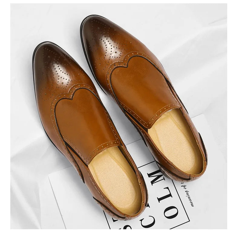 Big Size New Dress Shoes for Men Summer Autumn Business Casual Shoes Male Fashion Solid Color Wedding Elegant Shoes Man