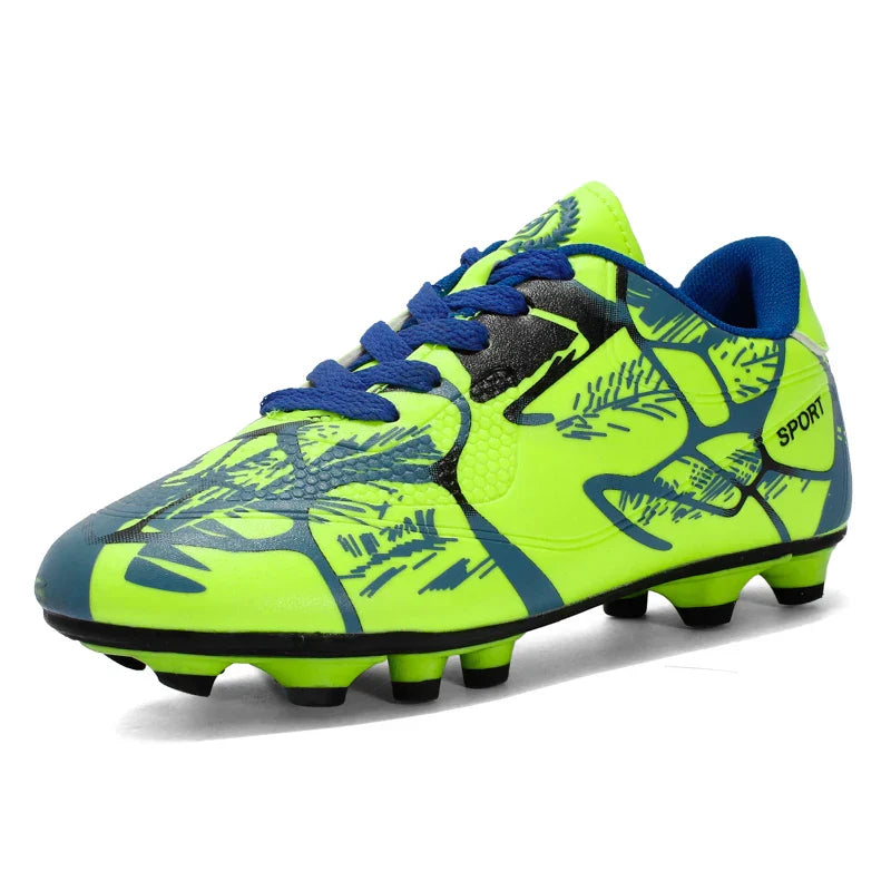 Kids Soccer Shoes Society Long Spikes Futsal Boot Turf Training Sports Football Cleats 2024 New Children Football Studs