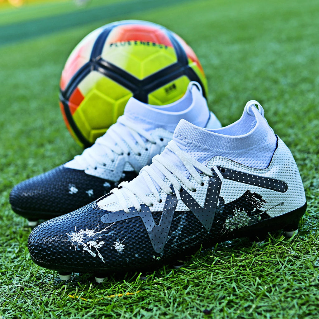 Firm Ground AG FG Soccer cleats Hard TPU Plate Long Sharp Stud Adult Natural Grass Competitive Match Sneakers