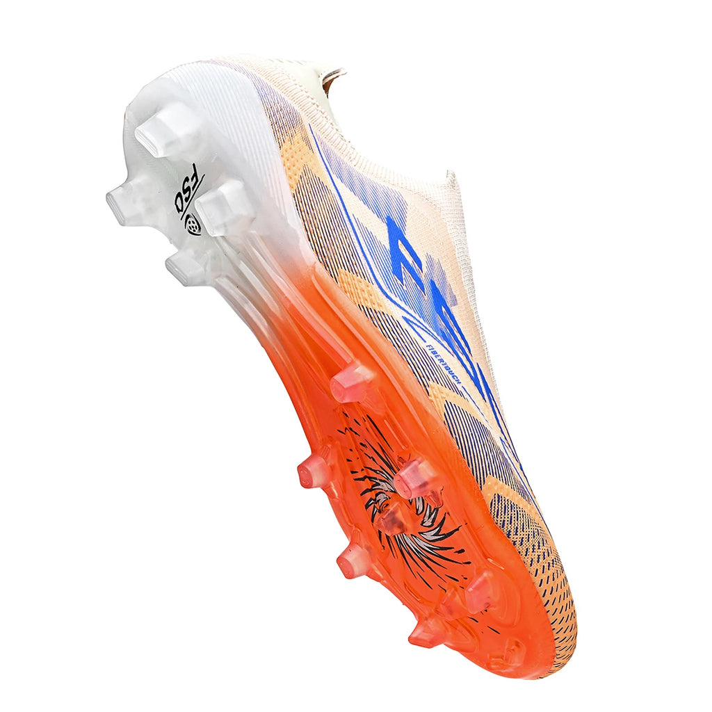 Classic AG/FG football shoes，TPU Wear-resisting Long Studs，PU Mixed Fabric Upper，Non-slip Comfortable for Kids Outdoor Football