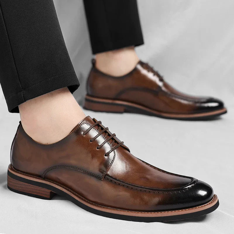 Men's Oxford Derby Dress Shoes Business Formal Casual Party Footwear Comfortable New Fashion Solid-Color Sneakers