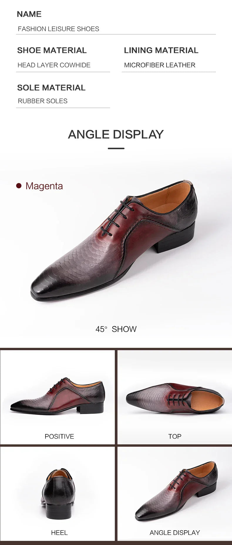 Luxury Business Men Oxford Shoe Elegant Top Quality Formal Genuine Leather Shoe Man Derby Brogues Shoes Wedding Party Shoes