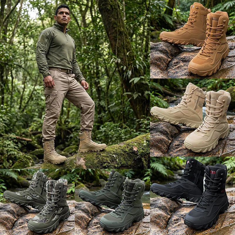 Men Tactical Boot Outdoor Ultrallight Safety Ankle Breathable Male Army Boots Lace Up High Quality Rapid Response Desert Boot