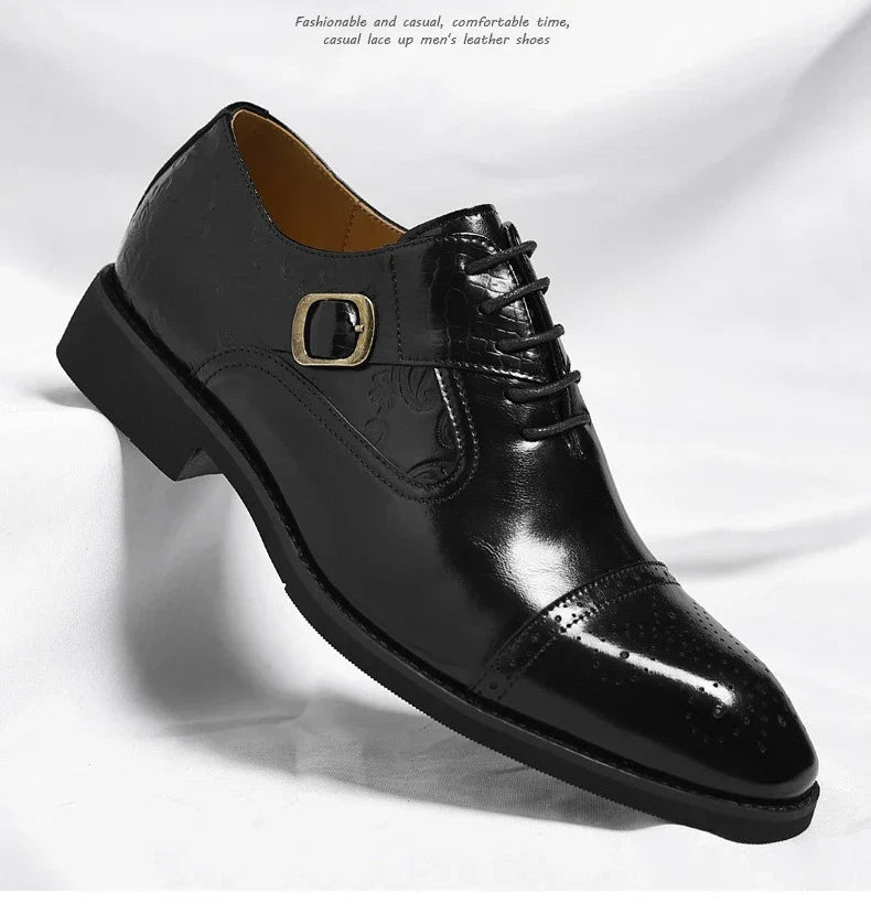 Men's Big Size Leather Shoes Spring Autumn Formal Business Office Wedding Dress Shoes for Man New Designer Business Shoe Man