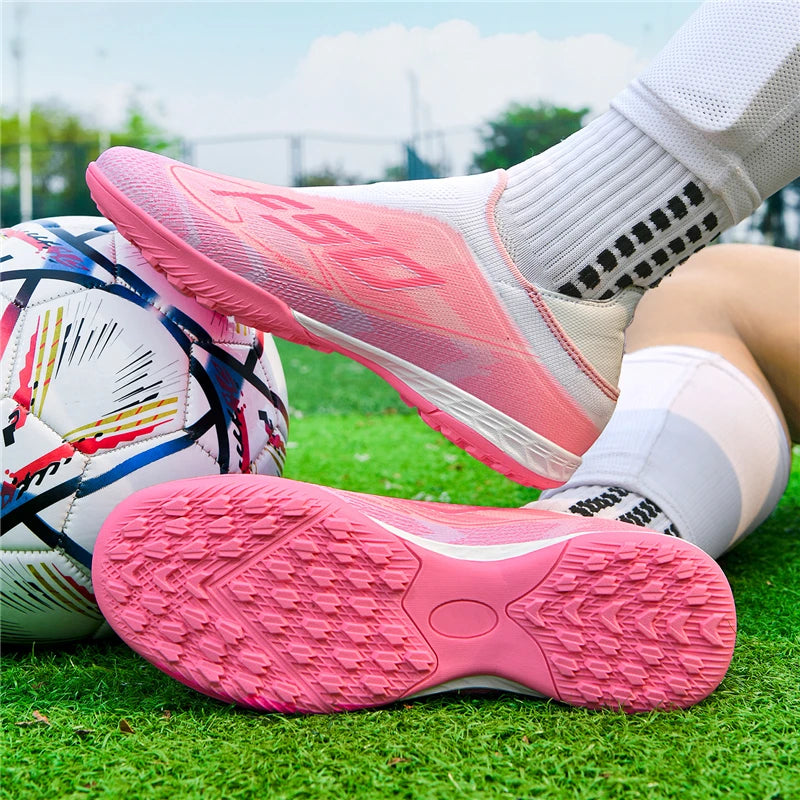 New Men Soccer Shoes High Ankle Breathable Football Boots Sports Shoes Ultralight Futsal Non-Slip High-quality Outdoor Match