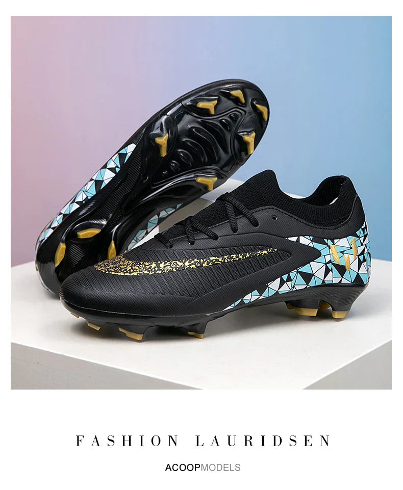 New Kid Match Boys Football Boots Sports Shoes Match Soccer Shoes Outdoor Sneakers Professional Non-Slip Comfortable Unisex