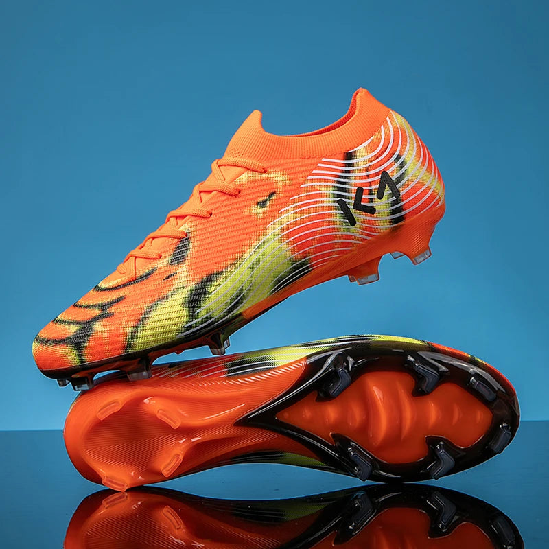 Adult Low Top Long Spikes Soccer Shoes Wear Resistant Breathable Football Cleats Men Professional Match Training Sports Sneakers