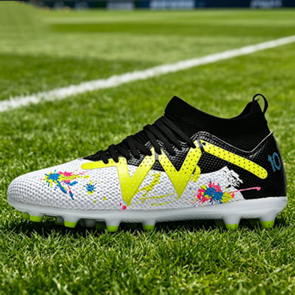 Firm Ground AG FG Soccer cleats Hard TPU Plate Long Sharp Stud Adult Natural Grass Competitive Match Sneakers