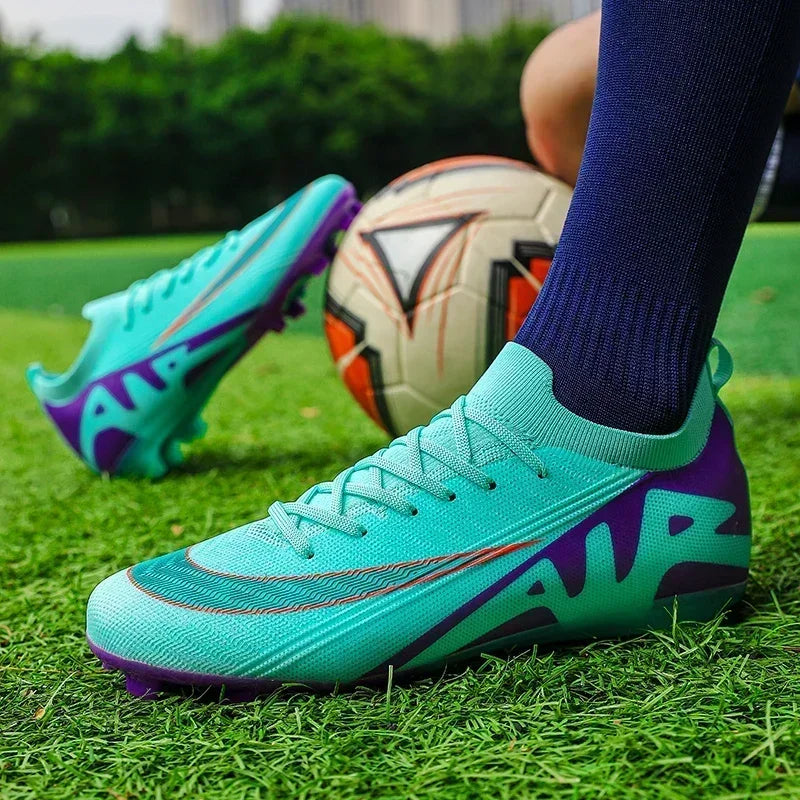 Men Football Boots Non-Slip Grass Training Sport Ultralight Soccer Shoes Unisex Outdoor Sports Shoes Breathable Drop Shipping