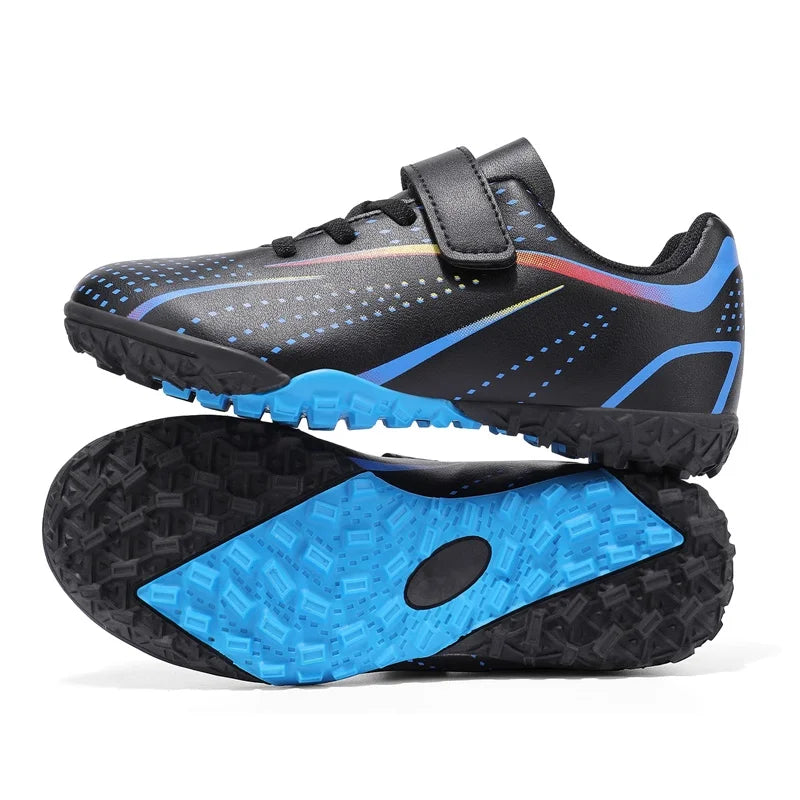 Breathable Youth Football Sneakers With Fragmented Studs, Flexible Comfortable Design For Outdoor Sports And Field Exercise