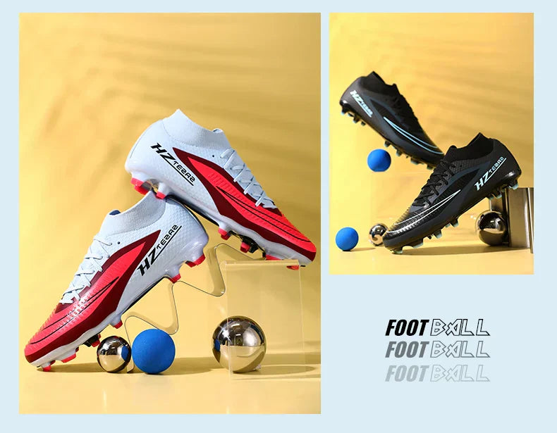 New Men Football Boots Training Breathable Cleats Adult Outdoor Non Slip Match Long Spikes Soccer Shoes Sport Boys Comfortable