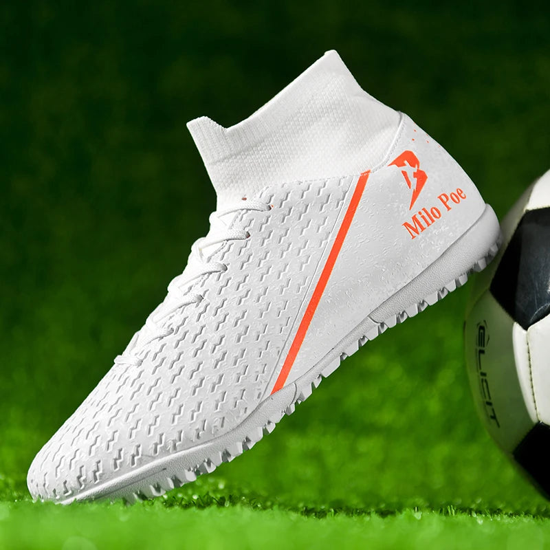 2026 New high-top Student Football Shoes with Long And Broken Pins for Training And Matches Professional  Youth Sports Shoes