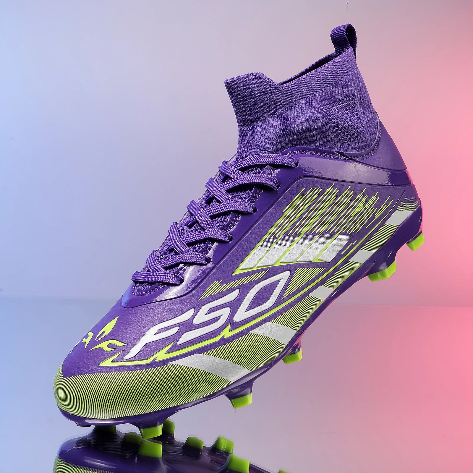 New Men Football Boots Unisex Comfortable Sneakers Soccer Shoes Non-Slip TF/FG Boys Professional Ankle Match Sports Shoes