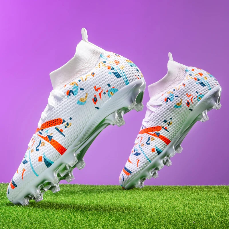 Professional Men's Indoor Flat Bottomed Football Shoes Adult Durable Comfortable Training Shoes Teenagers Non Slip Soccer Shoes