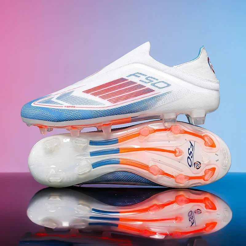 Men Football Boots Training Soccer Shoes FG Ultralight Long Spikes Breathable Drop Shipping Match Sport Cleats Indoor Sneakers