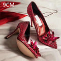 2026 Cinderella Crystal Wedding Shoes High Heels Autumn New Silver Full Diamond Bridal Shoes Rhinestone French Single Shoes