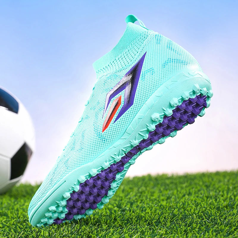 Men Professional TF Turf Football Boots Non-Slip Wear Resistant Soccer Cleats Outdoor Training Competition Football Shoes Breath