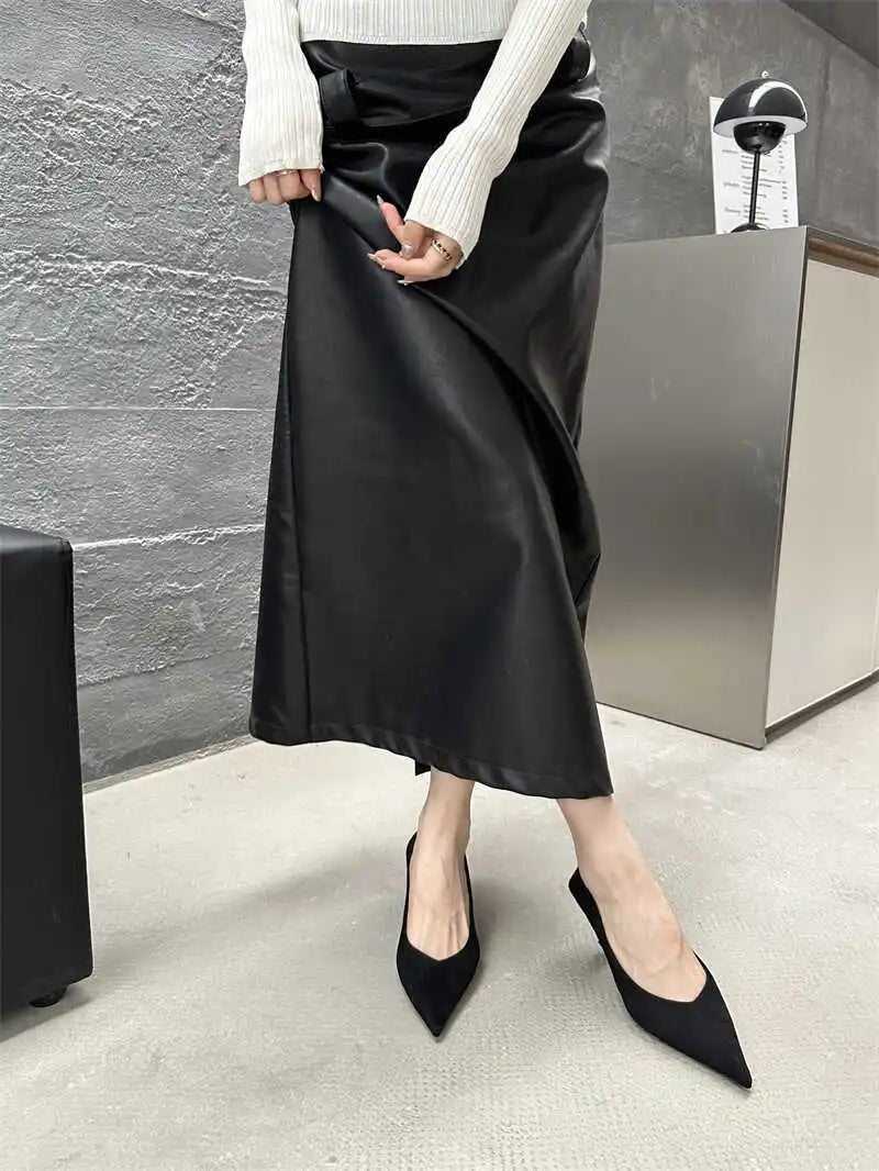 2024 Autumn Pointed Toe Women Sexy Shallow Slip On Pumps Shoes Fashion Thin High Heel Ladies Elegant Dress Shoes Mujer