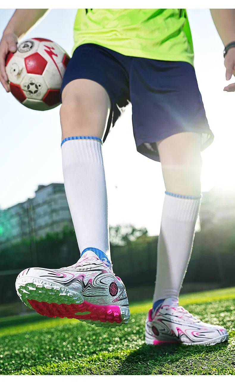Men's football shoes with stud pattern for men, women, children, boys, teenagers, sports sneakers, outdoor training shoes